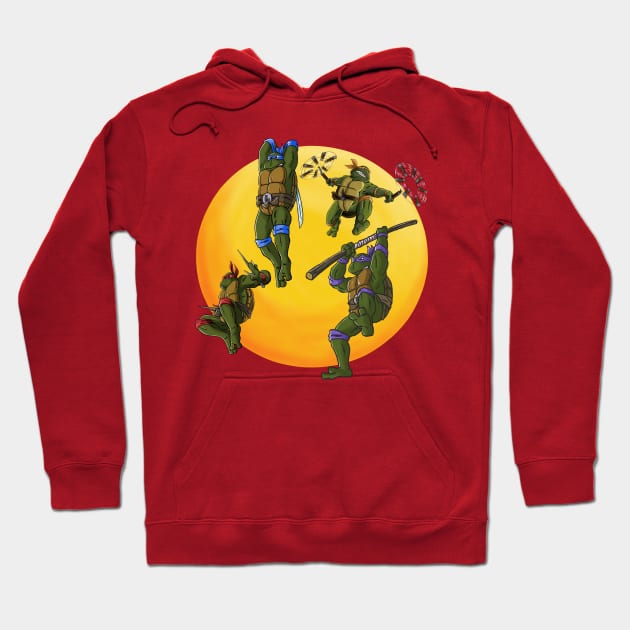 TMNT Jump Attack Hoodie by tabslabred